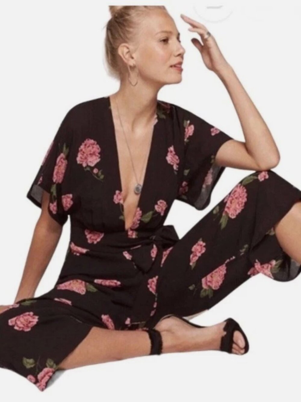 Reformation floral jumpsuit size 6